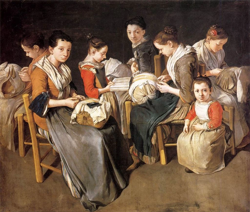 Giacomo Ceruti, il Pitocchetto - Donne che lavorano al tombolo